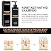 Root Activator Shampoo, Hair Regrowth Conditioner Mane Strengthening Activating Shampoo for Hair Smooth Strong, Natural Formula, Hair Growth for Men and Women (Black 3 pcs)