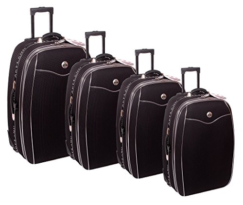 Preisvergleich Produktbild Reisekoffer, Koffer, Kofferset, Trolley, mit Dehnfalte, 4 TLG, dunkelblau