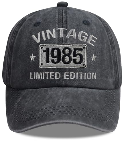 TypasTdqk 40th Birthday Decorations for Women Men, Limited Edition 1985 Hat, Vintage 40th Birthday Baseball Cap, Mothers Thanksgiving Day Gifts for Pappy Uncle