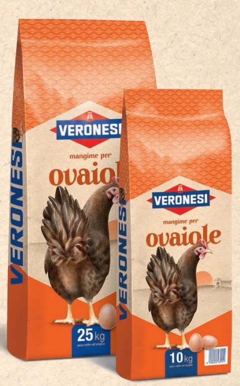 Mangime Veronesi per l'allevamento degli animali da compagnia in ambiente rurale (Ovaiole Fattoria pellet, 25 kg)