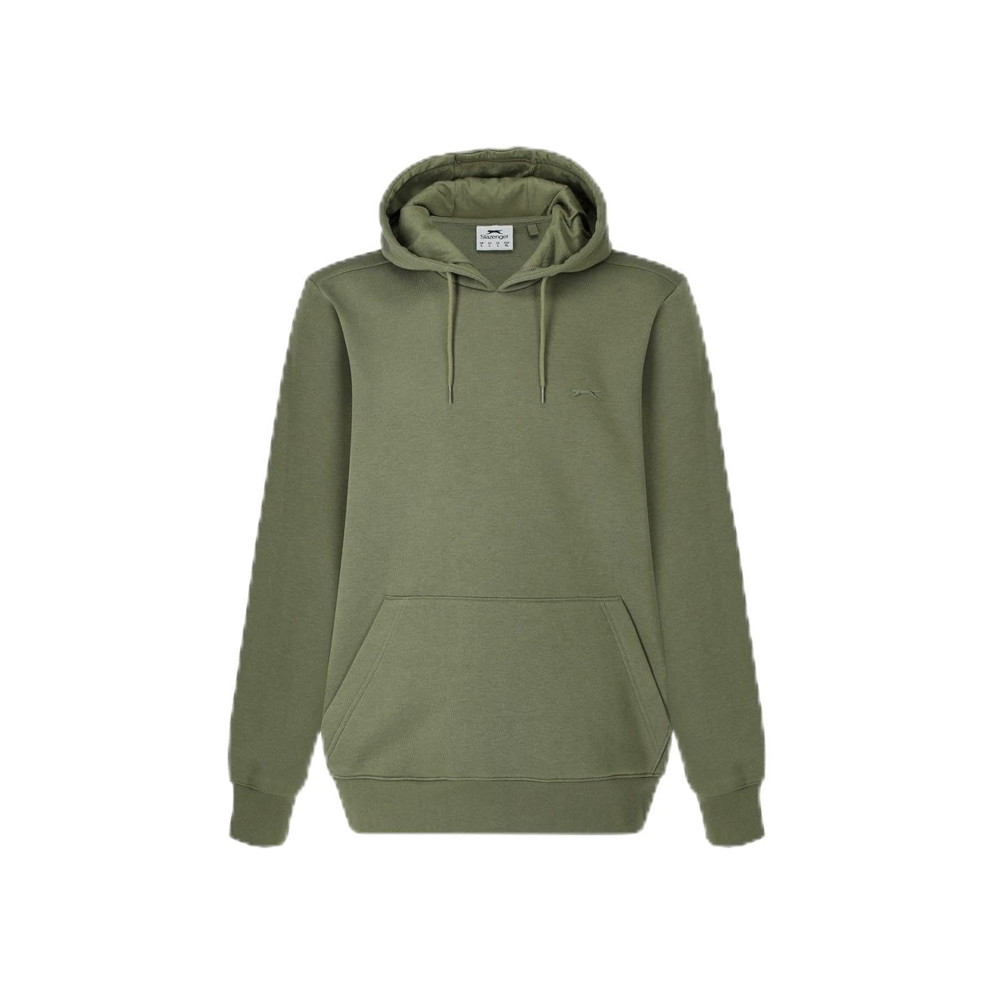 Slazenger Mens Fleece Hoodie Long Sleeve Khaki S