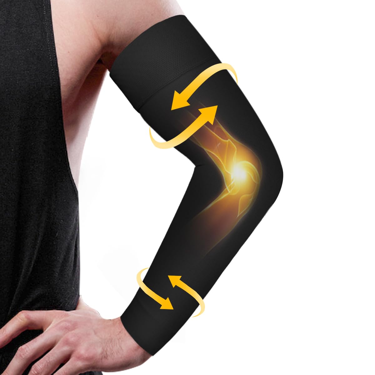 Photo 1 of Normers 20-30 mmHg Medical Lymphedema Compression Arm Sleeve for Men & Women (Single), Full Arm Support with Dot Silicone Band, Graduated Compression Arm Brace for Arthritis, Swelling, Bursitis, Dvt.