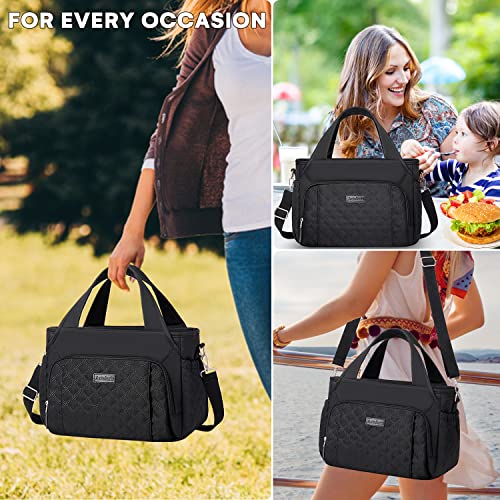 Artelaris Lunch Bag For Women, Insulated Lunch Box For Work, Large Leakproof Cooler Purse With Side Pockets & Removable Shoulder Strap Women's Lunch Tote Bag For Picnic Beach Cute Lunch Bags #TOP5