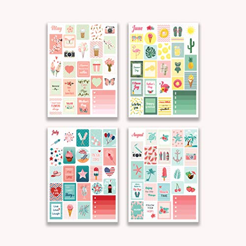 Decorative Scrapbooking Planner Stickers Set – Seasonal/Holiday Set Of Fun, Cute & Aesthetic Stickers For Adults I Inspirational Pack Of 12 Sheets – Use In Calendar, Planner, Journal, Scrapbook #TOP2