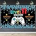 HAMIGAR 6x4ft Happy 11th Birthday Baner Backdrop - Level 11 Unlocked Birthday Decorations Party Supplies for Boys - Blue