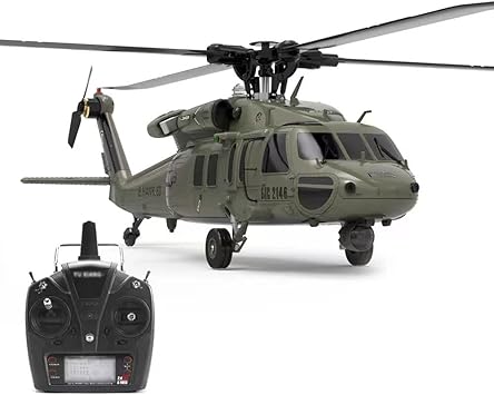 Remote Control Helicopter, Double Brushless Motor RC Helicopters with 6-Axis Gyro, RTF RC Helicopter for Adults Beginners, One Key Take Off/Landing for Parkflyer Adults