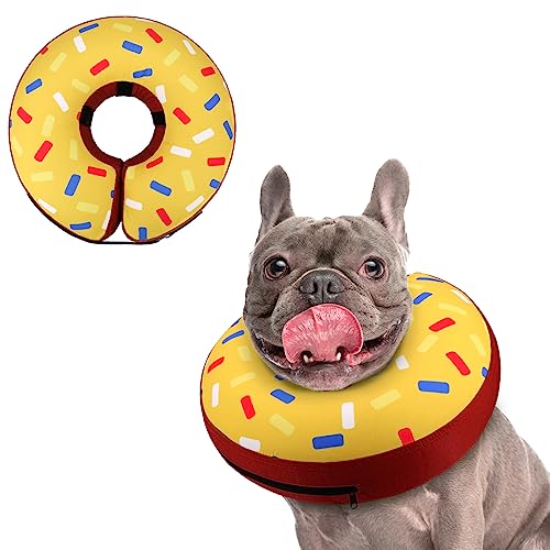Image of Supet Inflatable Dog Cone Collar for Large Medium Small Dogs, Soft Cone Collar for Dogs Cats, ECollar Doggie Neck Donut Dog Cone Alternative After Surgery