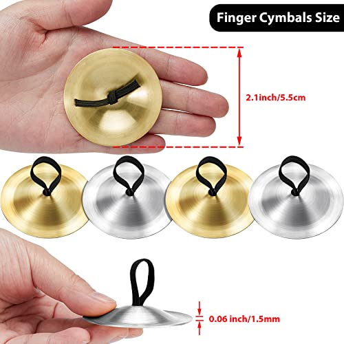 Fiada LEE-FIADA-99 40 Pcs Finger Cymbals Belly Dancing Musical Instrument Percussion Zills Instruments thumb #1