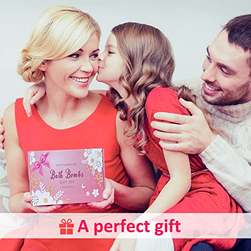 8 Pack Heart Shape Bath Bombs Gift Set, Natural And Organic Handmade Bath Bomb Gift Idea For Women Teens Girlfriend Kids, Essential Oils Bath Bombs For Birthday, Wedding, Spa, Valentine's Day #TOP4