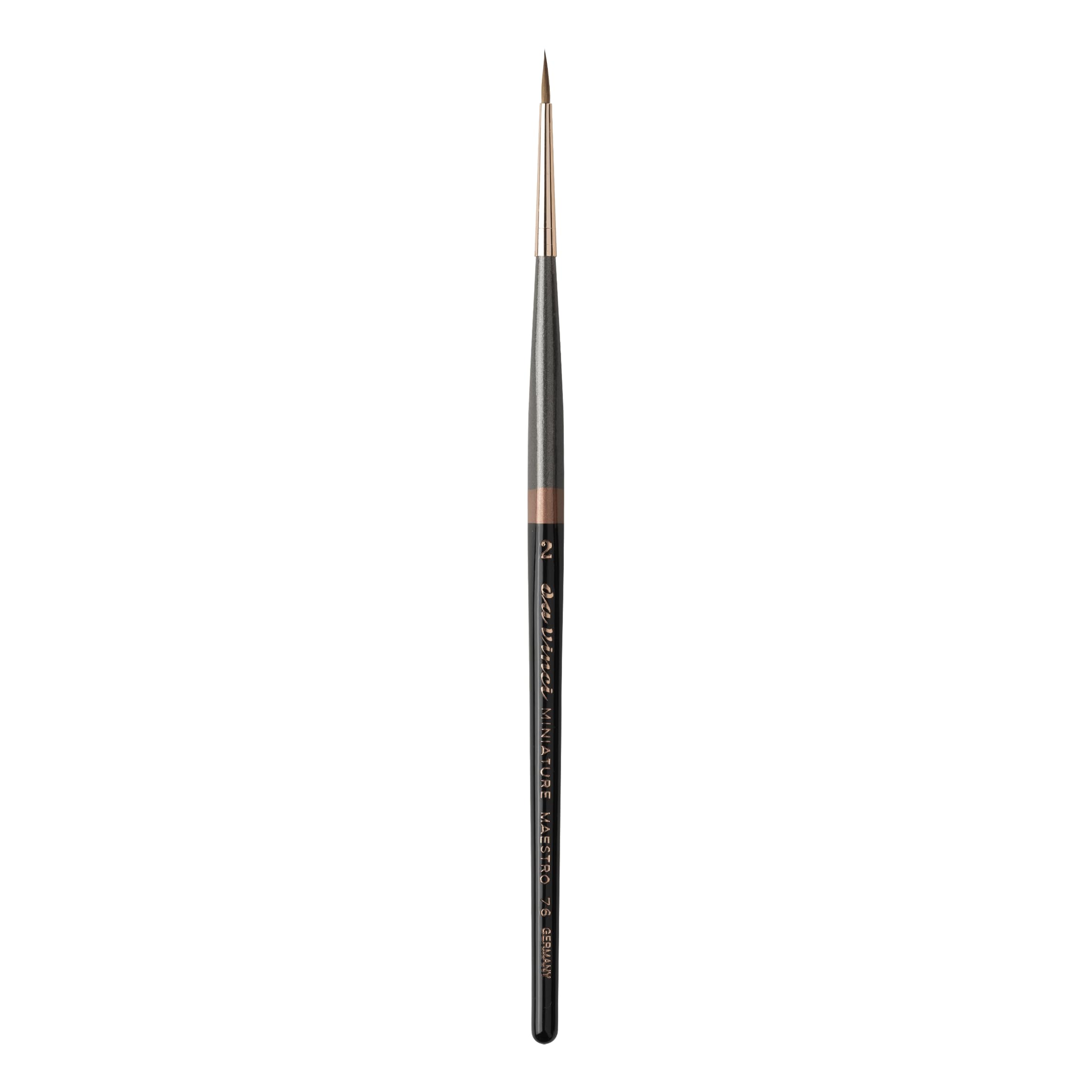 da Vinci, MINIATURE MAESTRO Short Handle, Detail Brush, Kolinsky Red Sable Hair, Precise, Small Areas, Acrylic, Oil, Watercolour & Gouache, Made in Germany, Pointed, Size 2