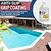 Super Safe Grip Anti-Slip Floor Treatment for Tiles and Concrete – Non-Slip Solution Covers 400 SQ FT - 1 Gallon, Clear