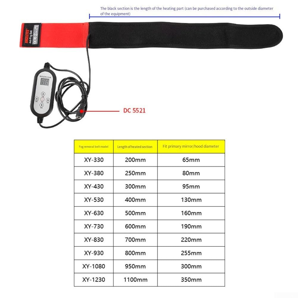 Striscia riscaldante per lenti telescopi, telescopi astronomici, fascia riscaldante anti-condensa, elimina nebbia e acqua (1080 x 50 mm)