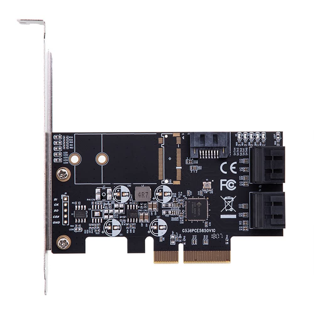 PCIe a 5 porte SATA3.0 6G scheda controller PCIe 3.0 X4 JMB585 scheda di espansione con staffa bassa