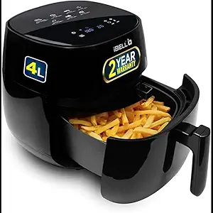 4 Liter 1400W Digital Air Fryer with 7 Cooking Presets, Smart Rapid Air Technology, Timer Function Automa