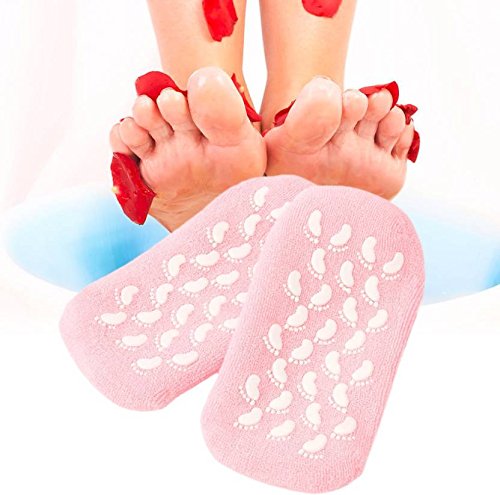 Iktu Spa Moisturizing Gel Socks For Dry Feet And Ankles - Helps Repair Cracked Skincare Gel Therapy And Softens Feet (1 Pair) 4 51sjhZ2RnnL