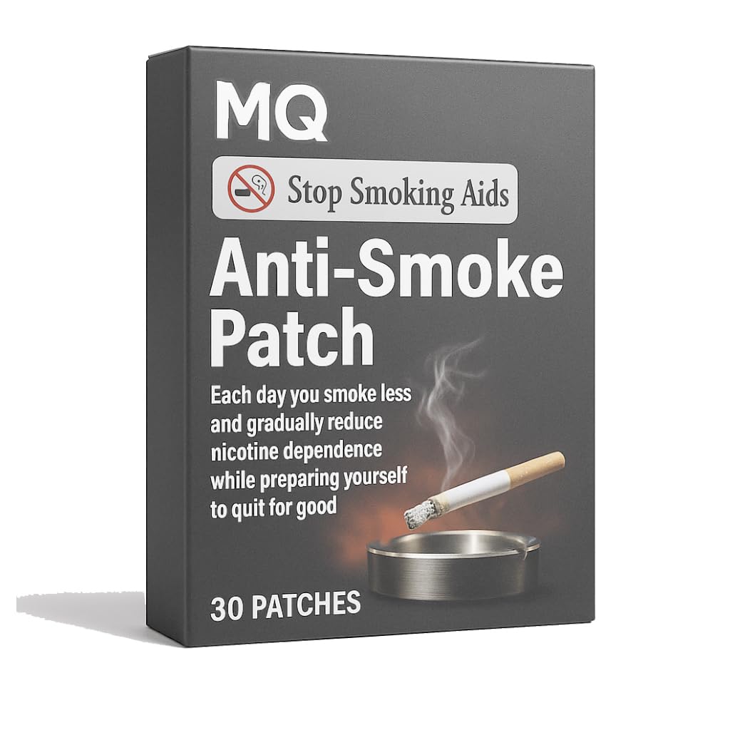 Organic Junkie MQ Anti-Smoking 10 Patches - Natural Nicotine Replacement Therapy-image-1