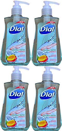 Dial Coconut Water and Mango Hand Soap with Moisturizer 7.5 Fl Oz (pack of 4)