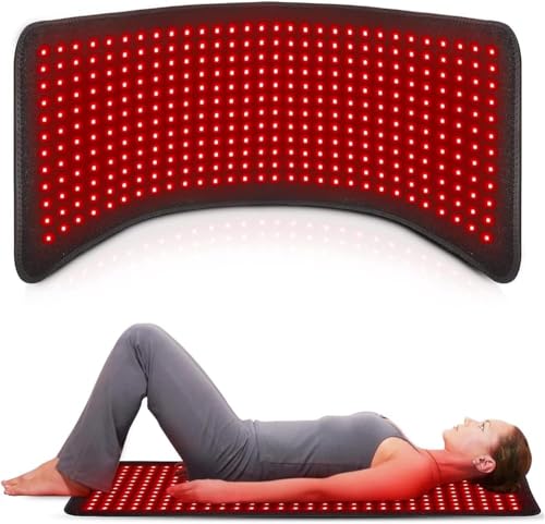 Esterilla de terapia de luz roja con 360 LED para el cuerpo,almohadilla envolvente grande para terapia de luz roja con luz infrarroja cercana de 660nm y 850nm,luz roja,tiempo y brillo ajustables