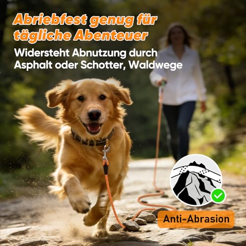 Aystkniet Schleppleine für Hunde, 5M 10M 15M 20M 30M Lange schleppleine mit 2 Wirbelhaken, Trainingsleine für Kleine Mittlere und Große Hunde, Starke Hundeleine Laufleine für Große Hunde bis 150kg