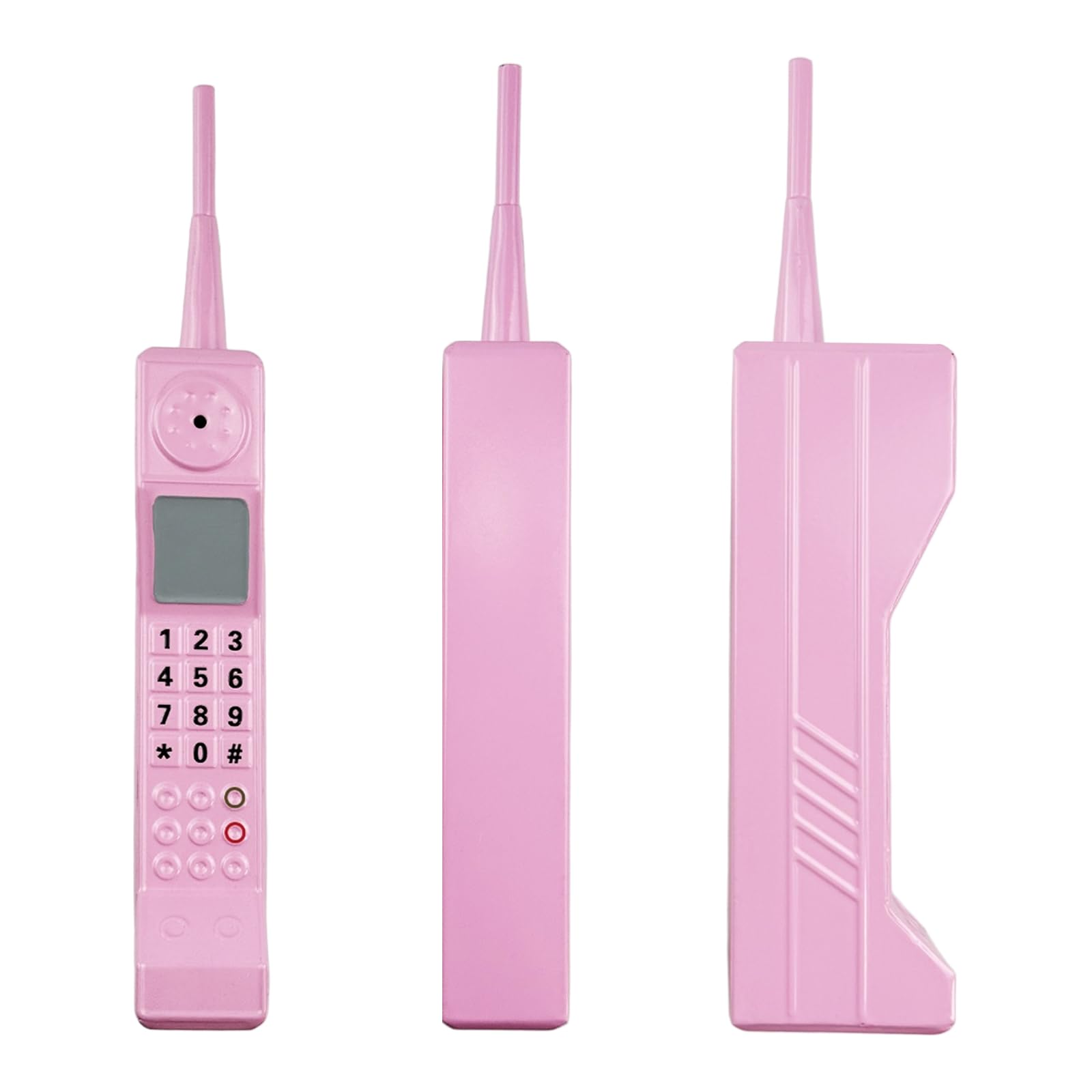 Retro-akcesorium do telefonu komórkowego, lata 80, 90, akcesorium do symulacji telefonu, stylizowane ozdoby, ceglana tekstura telefonu komórkowego do domu / salonu / dekoracji / biura / imprezy