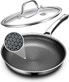 Non Stick Frying Pan with 2Lid, 8/10/12 inch Nonstick Frying Pans Set, Dishwasher Induction Oven Broiler Safe Stainless Steel Skillet, PFOA Free Kitchen Set