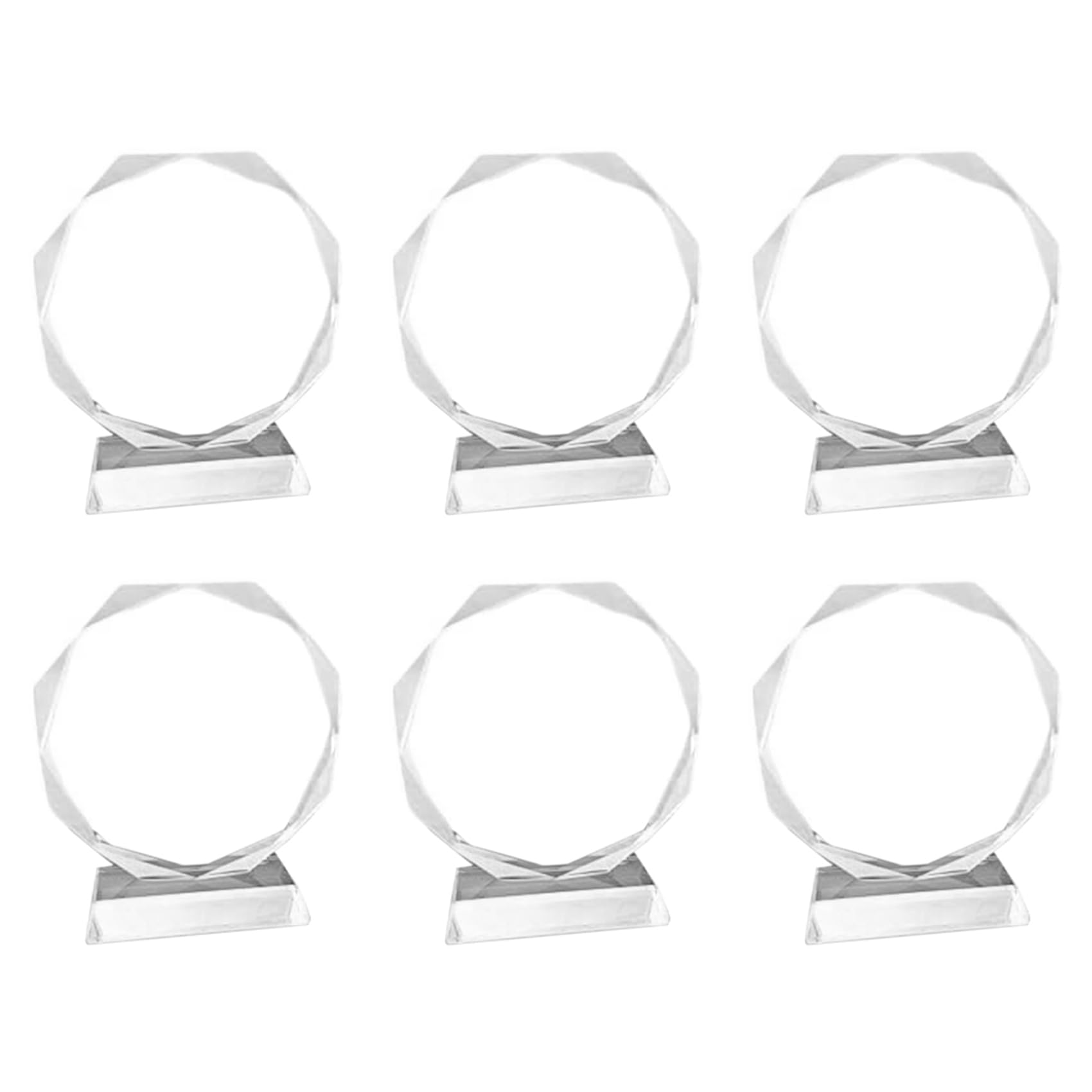 6X Trofeo de Cristal Trofeo de Cristal en Medalla Temporada de Graduación Adornos Conmemorativos Premios de la Empresa