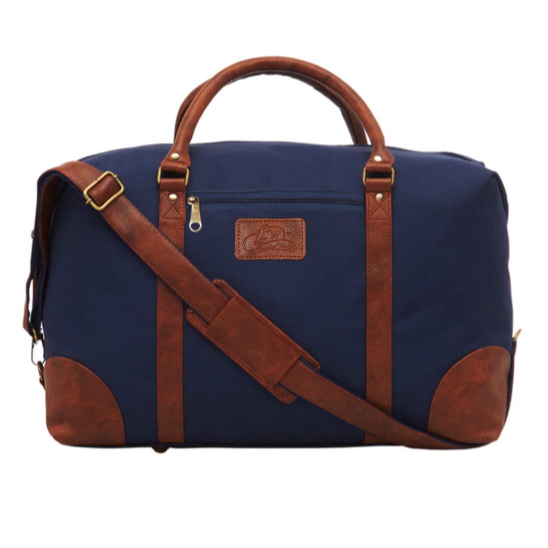 24 Inch Nylon Large Weekender Travel Duffle Luggage Bag with Detachable Shoulder Strap for Men & Women Blue-image-35
