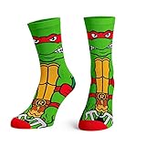 Bioworld Teenage Mutant Ninja Turtles Raphael Animigos Men's Crew Socks