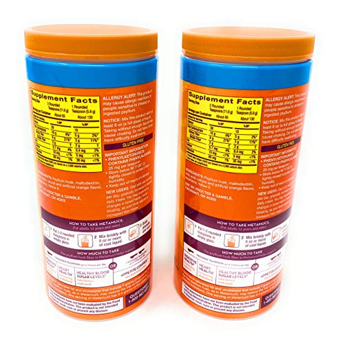 Image of Metamucil Sugar Free Fiber Supplement, Orange Smooth 260 Servings