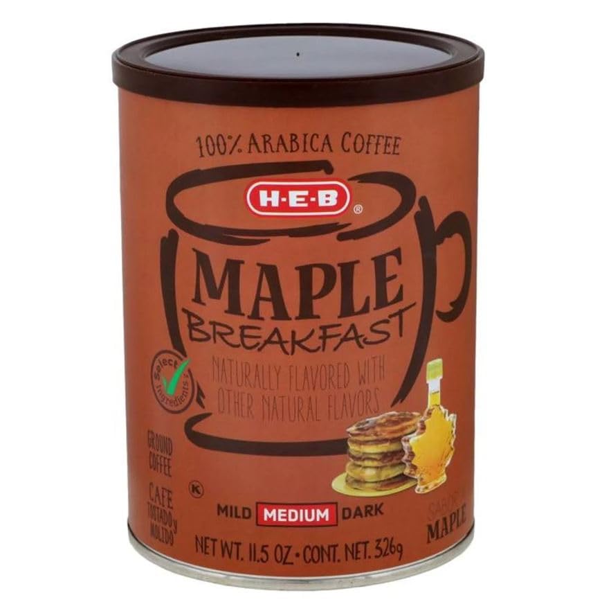 H‑E‑B Select Ingredients Maple Breakfast Medium Roast Ground Coffee 11.5 oz(pack of 3)
