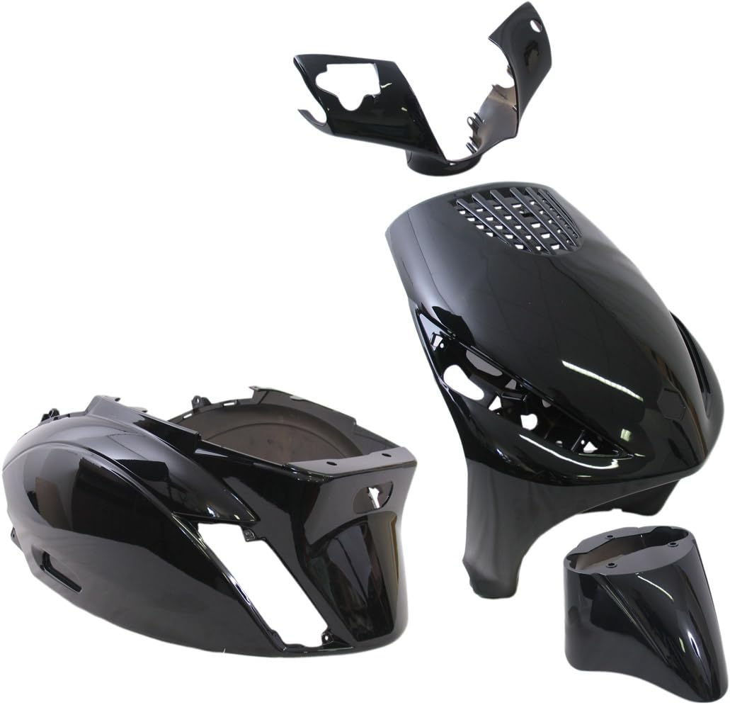 Kit de carénage Piaggio Zip, Zip2000 2T/4T 4 pièces NOIR-METALLIQUE