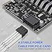 immagine 7One enjoy PSU Personalizzato Prolunga Cavo Alimentatore, Cavi Sleeve Bianchi, Sleeved Cables, Cavo ATX EPS PCI-E con pettini, 30 CM
