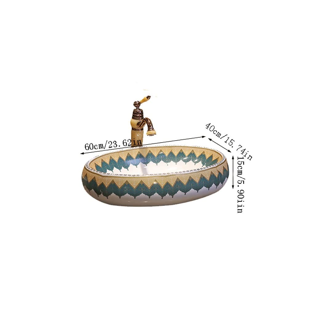 Umywalka wpuszczana do łazienki Umywalka łazienkowa Owalna umywalka nablatowa Umywalka łazienkowa Nordic Umywalka ceramiczna z kranem Umywalki łazienkowe