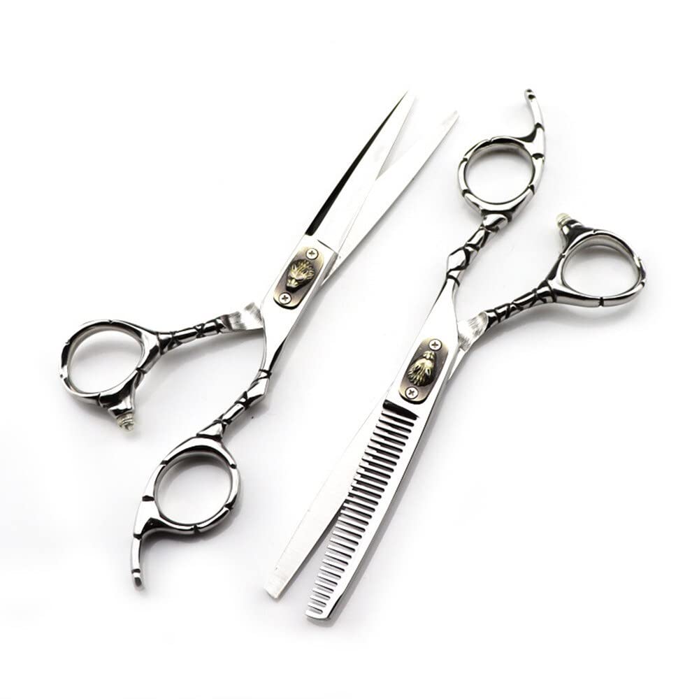 Forbici Professionali per Tagliare I Capelli, Forbici in Acciaio 440C da 6 Pollici, Forbici per Capelli Wolf, Strumenti da Barbiere, Forbici per Sfoltire, Forbici da Parrucchiere