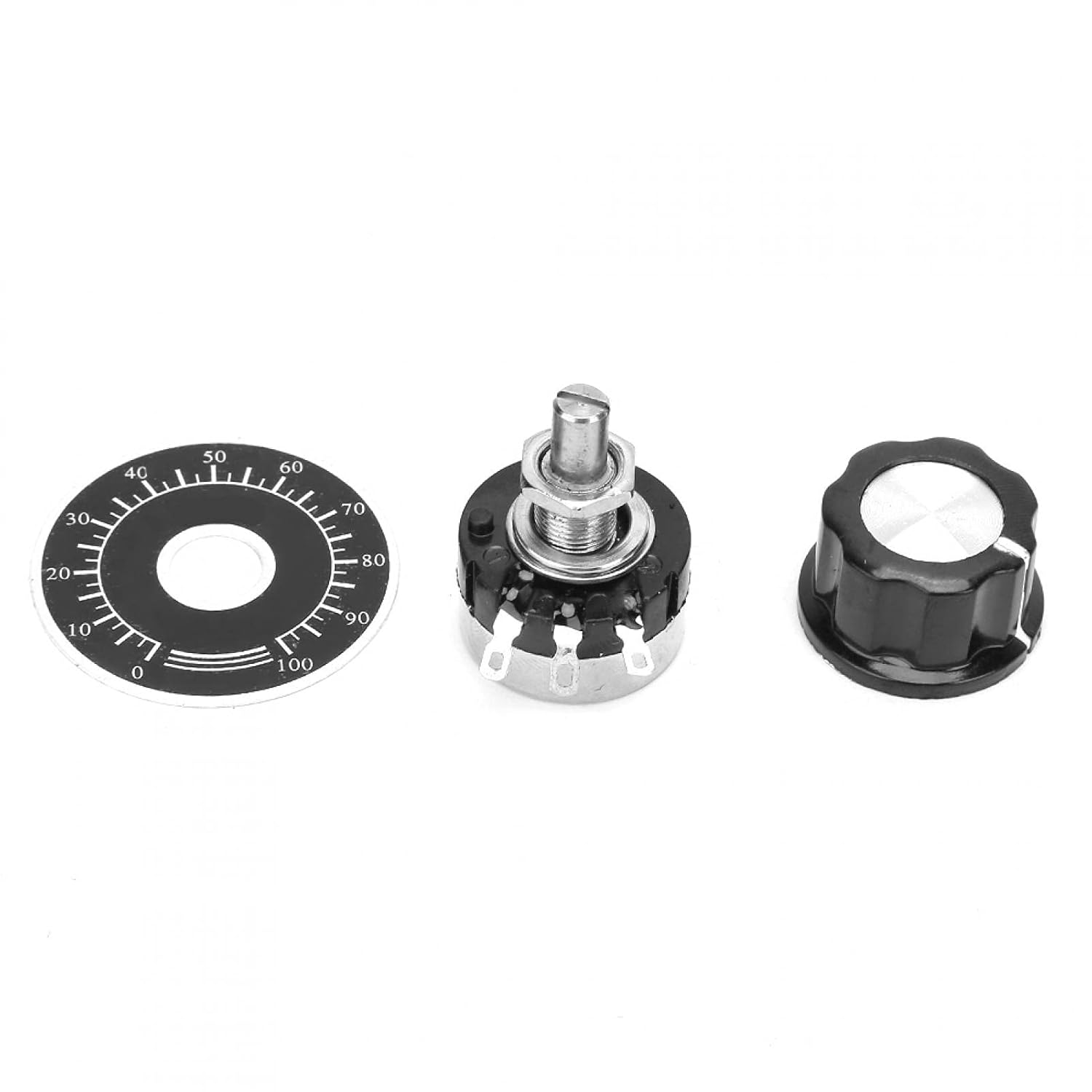 100 OHM Potentiometer,RV24YN20S Potentiometer Knob Scale Set Carbon