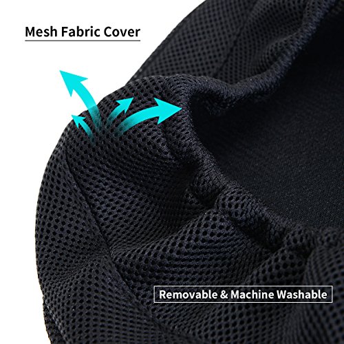 Shinnwa Bar Stool Cushions,Memory Foam Bar Stool Covers Round Cushion With Non-Slip Backing And Elastic Band Black, 13"(33Cm) #TOP3