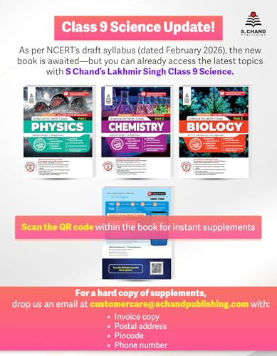 Image of Lakhmir Singh Science Class 9 (PCB Combo) - 3 Book Set (Physics, Chemistry, Biology) | All in One Science Class 9 | NCERT Book Questions & Answers | CBSE New Syllabus | CBQs, Solved Board Papers & Exercises - For (2026-27) Exams