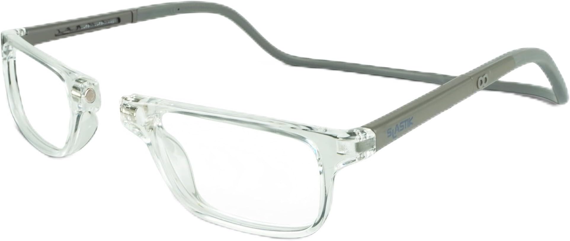 Clic Magnetic Reading Glasses by Slastik, Computer Readers, Foldable Band, Replaceable Lens, Adjustable Temples, Nashi (S-XL)