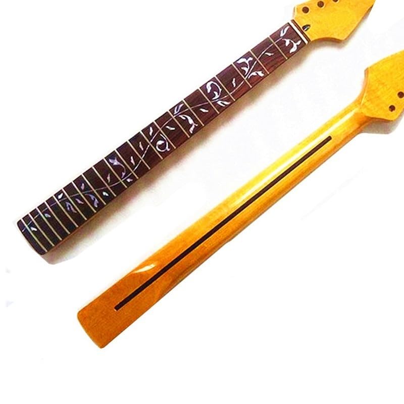 Manche de guitare électrique 22 frettes en érable jaune pour éliminer la frise