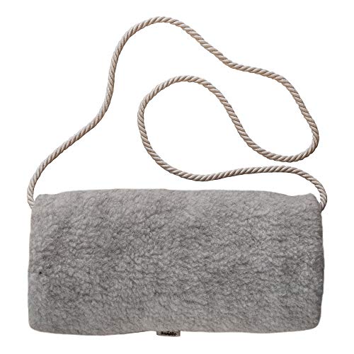 SamWo Schafwoll-Muff aus natürlicher Schafschurwolle mit Baumwollkordel (hellgrau)