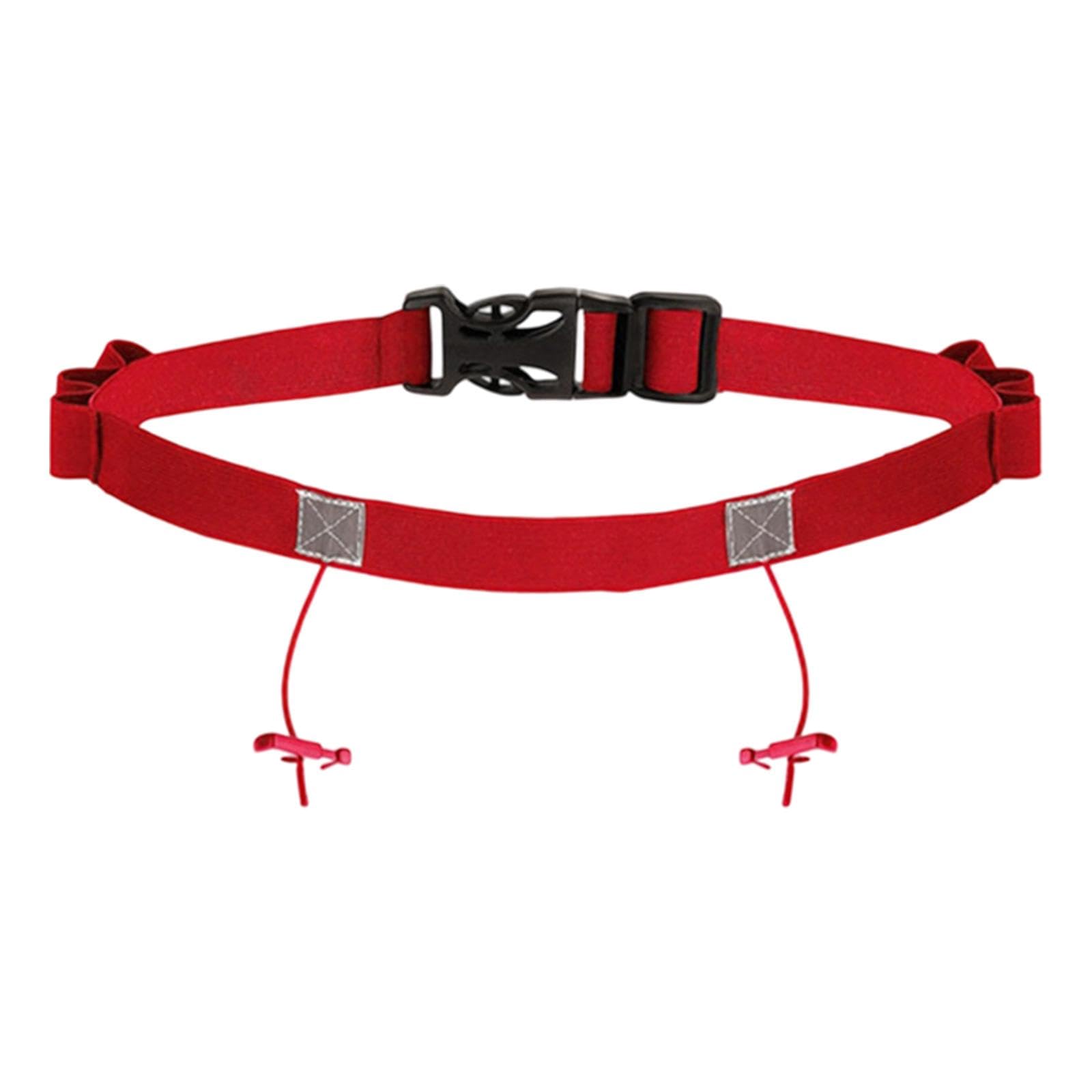 calandis marathon running number belt for runners comfortable lightweight stretchable red | running belts | fitness equipment & gear | fitness running & yoga | sporting goods