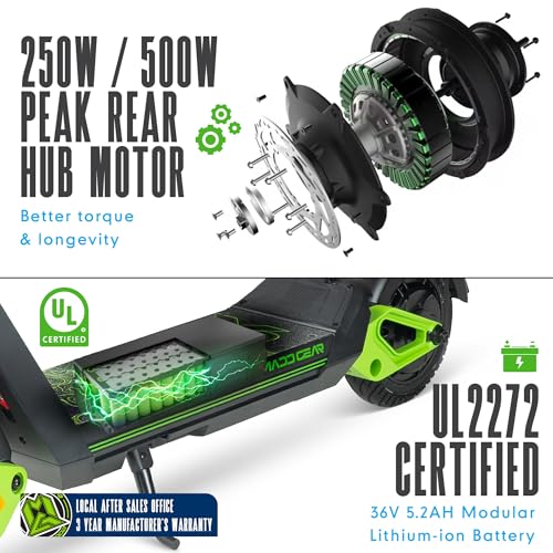 Electric Scooter with Detachable Battery