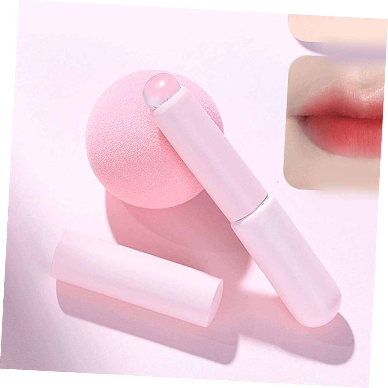 Ipetboom 15pezzi Pennelli Per Labbra Silicone Con Testa Rotonda Applicatori Per Rossetto e Lucidalabbra Facili Da Pulire Colori Pastello