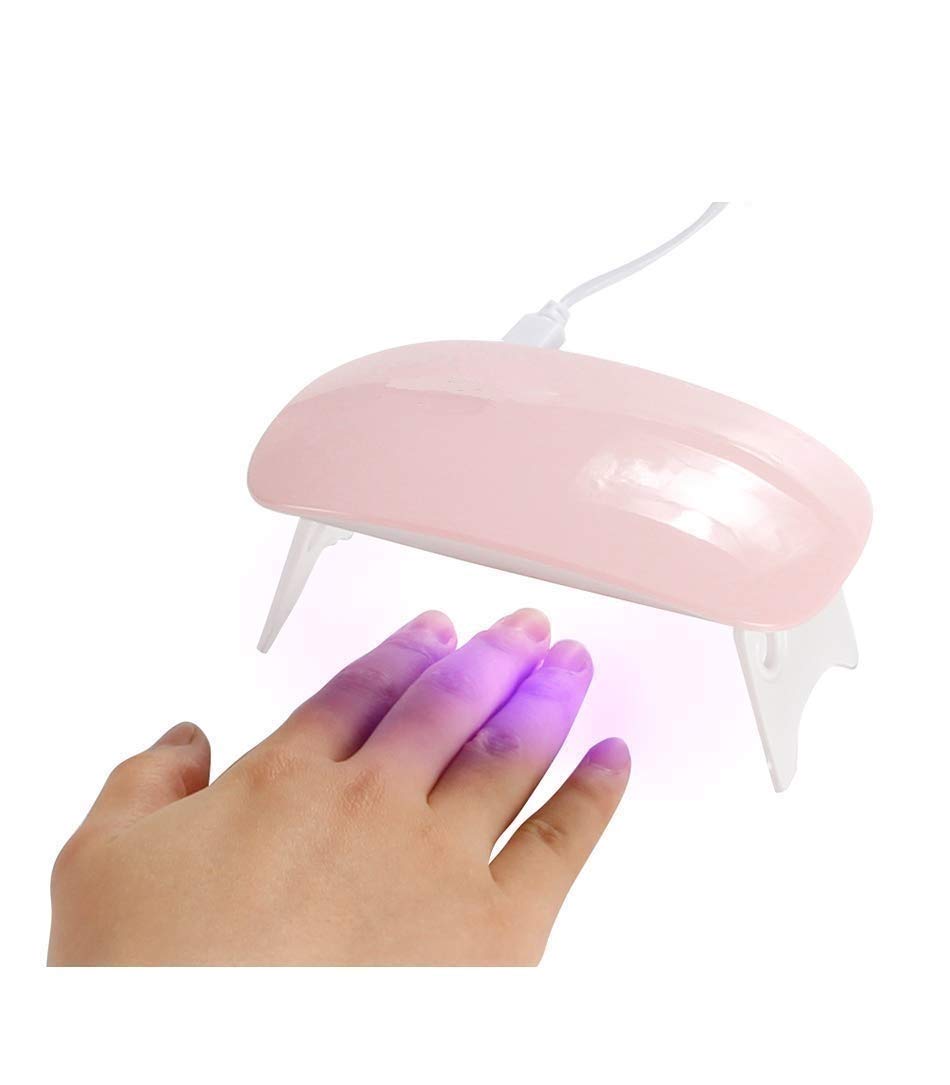Vidhi Sales Mini Nail Polish Dryer, Foldable Nail Lamp, 6W LED UV Portable Nail Polish Dryer Curing Light, Gel Based Nail Polish For All Kind Of Nail Paints (Multi Color)