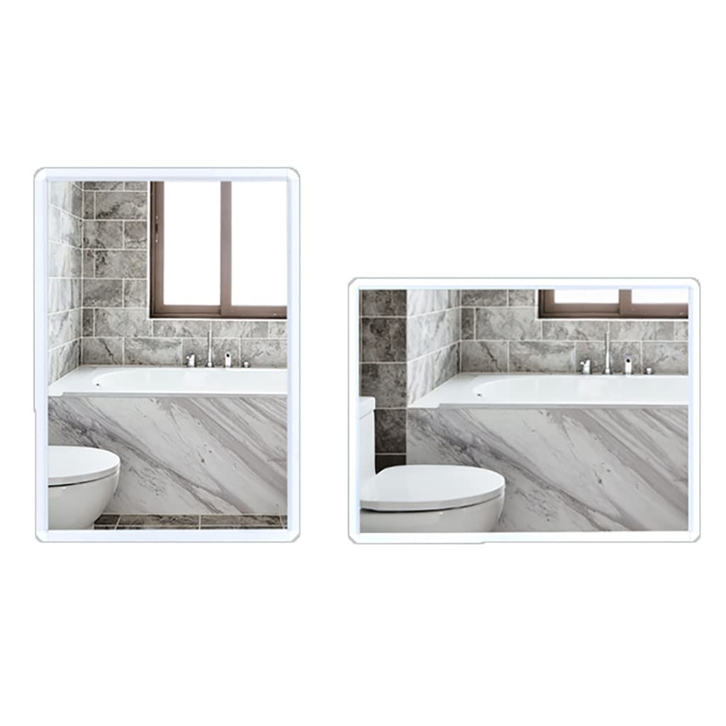 Rectangular Mirror Wall Mirror Explosion-Proof Mirror Wall-Mounted Mirror Bathroom Mirror Makeup Mirror Bedroom Vanity Mirror Entryway Decor Mirror Aluminum Frame Mirror