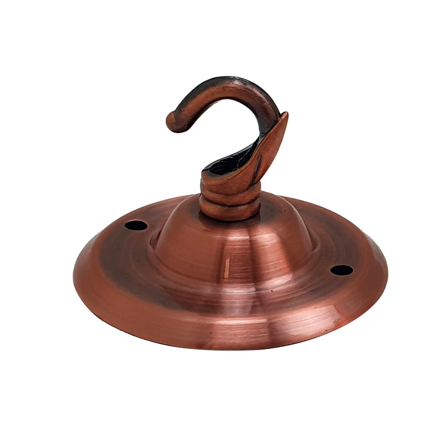LEDSone Vintage Ceiling Rose Hook Plate Metal Copper 75mm Chandelier Light Fitting with Pre-Drilled Holes for Mounting Chandliers Pendant Lights Wall Lamps Hanging Lights Planters Decorations — image 1