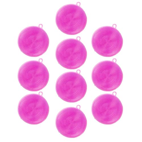 10 Panni Di Pulizia In Silicone Multiuso, Spugna Del In Silicone, Scrubber Di Piatti Riutilizzabili, Asciugatura Rapida, Uso Duraturo, 15 Cm, Per Cucina