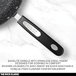 Starfrit The Rock 2.8L (3Qt) Non-Stick Saucepan - Durable Forged Aluminum - Oven Safe - PFOA Free - Easy to Clean - Black