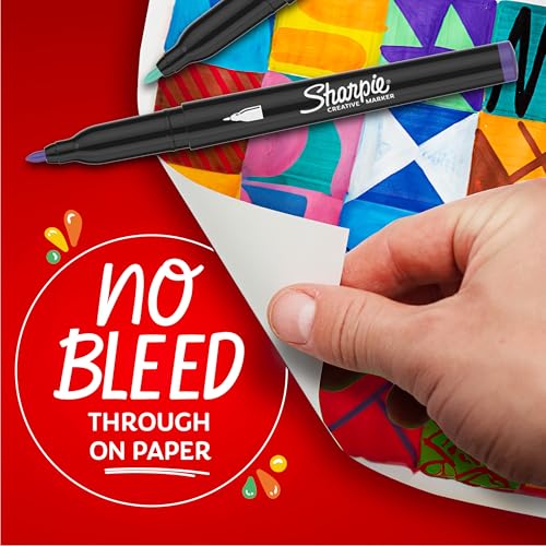Image of Sharpie Creative Markers, Earth Tones, Water-Based Acrylic Paint Markers, Fine Tip, 5 Count