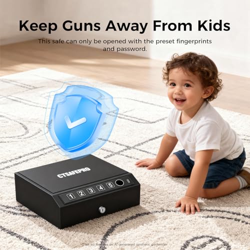 CTSAFEPRO Gun Safe Biometric Fingerprint Gun Safe for Handgun Pistol Safes - image 7